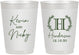Personalized Wedding 10 oz Frosted Cups - Monogram | 805