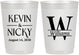 Personalized Wedding 10 oz Frosted Cups - Monogram | 806