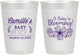Personalized Baby Shower 10 oz Frosted Cups - Blooming | 90009