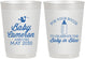 Personalized Baby Shower 10 oz Frosted Cups - Booze Baby In Blue | 90015