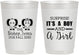 Personalized Baby Shower 10 oz Frosted Cups - Twins Boy And Girl | 90026