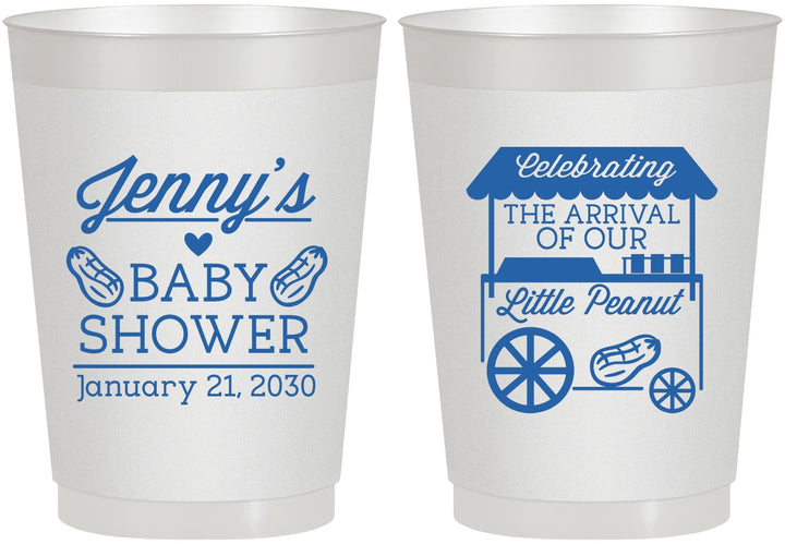 Personalized Baby Shower 10 oz Frosted Cups - Little Peanut | 90030