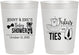 Personalized Baby Shower 10 oz Frosted Cups - Gender Reveal Tutus Or Ties | 90033