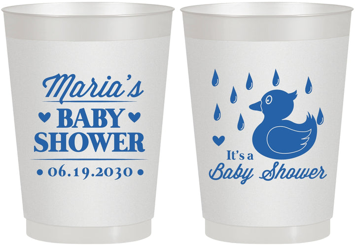 Personalized Baby Shower 10 oz Frosted Cups - Duckling | 90047