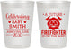 Personalized Baby Shower 10 oz Frosted Cups - Future Firefighter | 90048