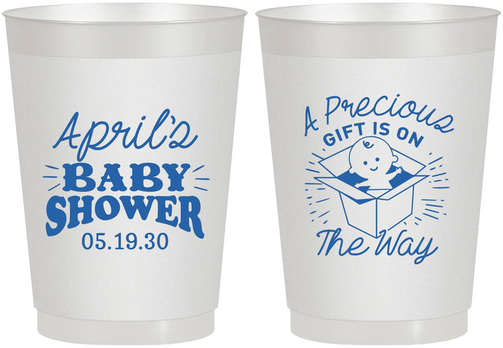Personalized Baby Shower 10 oz Frosted Cups - Precious Gift | 90057