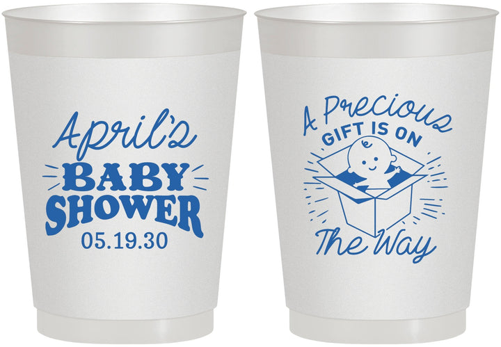 Personalized Baby Shower 10 oz Frosted Cups - Precious Gift | 90057
