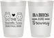 Personalized Baby Shower 10 oz Frosted Cups - Twins Baby Hippos | 90069