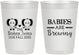 Personalized Baby Shower 10 oz Frosted Cups - Twins Baby Elephant | 90071