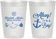 Personalized Baby Shower 10 oz Frosted Cups - Nautical Ahoy It’s A Boy | 90093