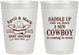Personalized Baby Shower 10 oz Frosted Cups - New Cowboy | 90104
