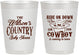 Personalized Baby Shower 10 oz Frosted Cups - Cowboy Coming To Town | 90105