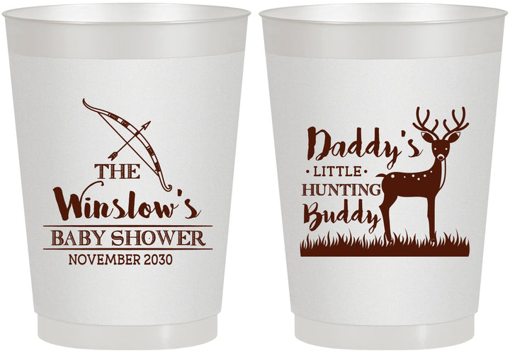 Personalized Baby Shower 10 oz Frosted Cups - Hunting Buddy | 90127