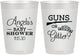 Personalized Baby Shower 10 oz Frosted Cups - Guns Or Glitter | 90130