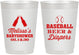 Personalized Baby Shower 10 oz Frosted Cups - Baseball Beer Diapers | 90132