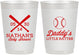 Personalized Baby Shower 10 oz Frosted Cups - Baseball Little Batter | 90136