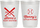 Personalized Baby Shower 10 oz Frosted Cups - Baseball Little Pitcher | 90137