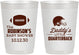 Personalized Baby Shower 10 oz Frosted Cups - Football Little Quarterback | 90138