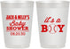 Personalized Baby Shower 10 oz Frosted Cups - Baseball Its A Boy | 90143