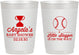 Personalized Baby Shower 10 oz Frosted Cups - Baseball Little Slugger | 90145