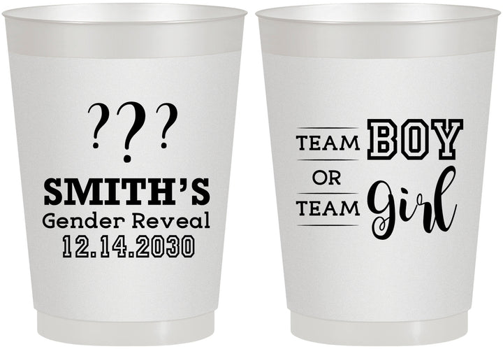 Personalized Baby Shower 10 oz Frosted Cups - Gender Reveal | 90150