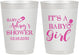 Personalized Baby Shower 10 oz Frosted Cups - Baby Girl | 90171