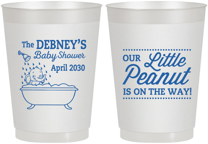 Personalized Baby Shower 10 oz Frosted Cups - Little Peanut | 90180