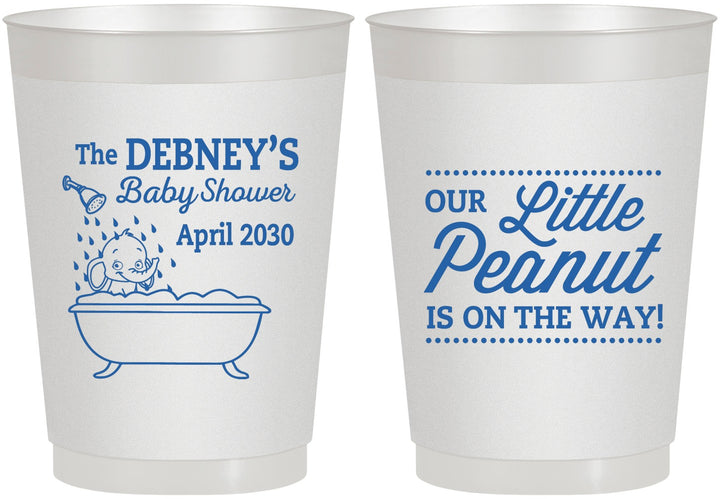 Personalized Baby Shower 10 oz Frosted Cups - Little Peanut | 90180