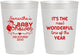 Personalized Baby Shower 10 oz Frosted Cups - Christmas | 90191