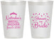 Personalized Bridal Shower 12 oz Frosted Cups - Shower The Bride | 100001