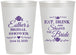Personalized Bridal Shower 12 oz Frosted Cups - Eat Drink Shower Bride | 100002
