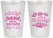 Personalized Bridal Shower 12 oz Frosted Cups - Love Is Blooming | 100007