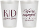 Personalized Engagement 12 oz Frosted Cups - We Are Engaged | 10001