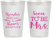 Personalized Bridal Shower 12 oz Frosted Cups - Soon To Be Mrs | 100013