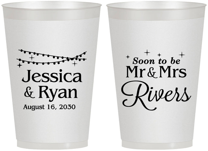 Personalized Engagement 12 oz Frosted Cups - Soon To Be Mr And Mrs | 10008