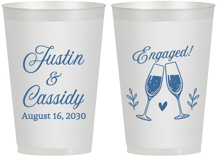 Personalized Engagement 12 oz Frosted Cups - Engaged | 10013
