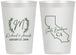 Personalized Wedding 12 oz Frosted Cups - California | 104