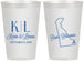Personalized Wedding 12 oz Frosted Cups - Delaware | 107