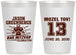 Personalized Bar Mitzvah 12 oz Frosted Cups - 13th Birthday Football | 110002