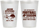 Personalized Bar Mitzvah 12 oz Frosted Cups - 13th Birthday Football | 110003