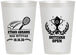 Personalized Bar Mitzvah 12 oz Frosted Cups - 13th Birthday Tennis | 110011