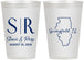 Personalized Wedding 12 oz Frosted Cups - Illinois | 112