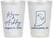 Personalized Wedding 12 oz Frosted Cups - Indiana | 113
