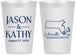 Personalized Wedding 12 oz Frosted Cups - Massachusetts | 120