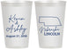 Personalized Wedding 12 oz Frosted Cups - Nebraska | 126