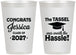 Personalized Graduation 12 oz Frosted Cups - Class Of 2027 Tassel Hassel | 130012