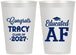 Personalized Graduation 12 oz Frosted Cups - Class Of 2027 Educated Af | 130015