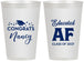 Personalized Graduation 12 oz Frosted Cups - Class Of 2027 Educated Af | 130016
