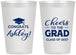 Personalized Graduation 12 oz Frosted Cups - Class Of 2027 Cheers Grad | 130020