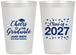 Personalized Graduation 12 oz Frosted Cups - Class Of 2027 Cheers Graduate | 130021